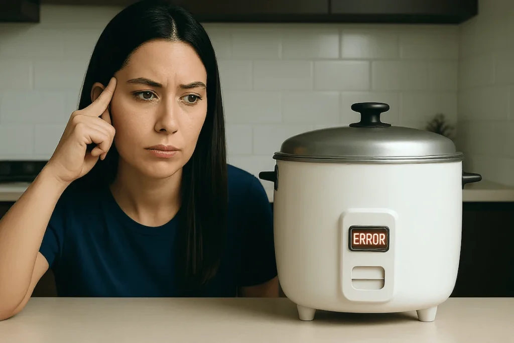 la olla arrocera se apaga sola